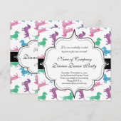 Het is Raining Dachshunds Kaart (Voorkant / Achterkant)