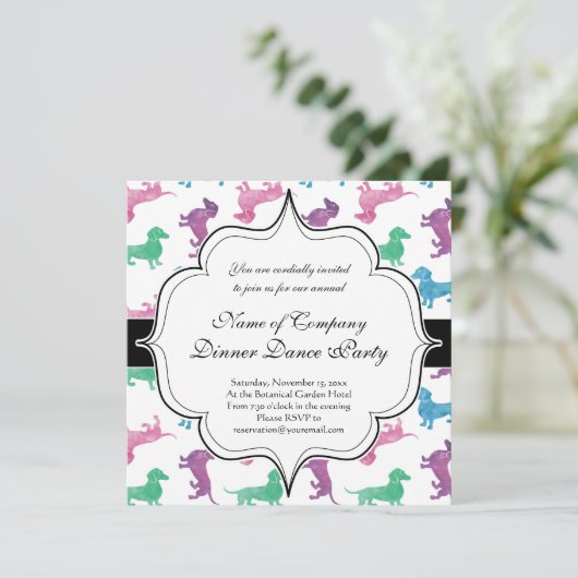 Het is Raining Dachshunds Kaart (Staand voorkant)