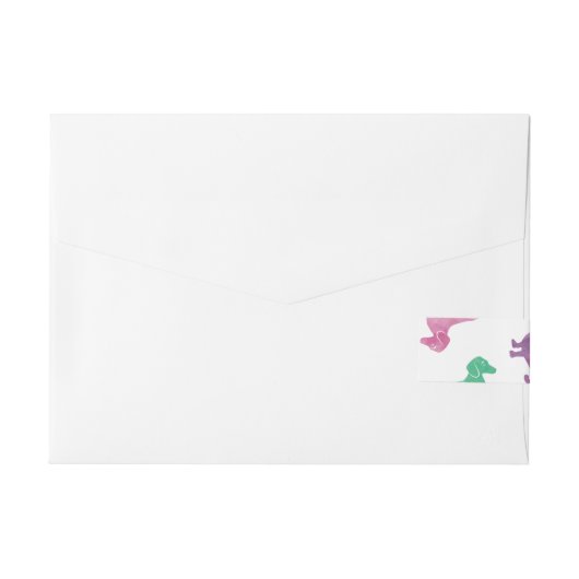 Het is Raining Dachshunds Omwikkelbaar Adreslabel (Achterkant)