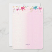 Het is Raining Flowers Invitation Kaart (Achterkant)