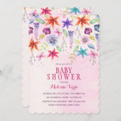 Het is Raining Flowers Invitation Kaart (Voorkant / Achterkant)