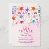Het is Raining Flowers Invitation Kaart (Voorkant)