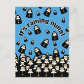 Het is Raining Nuns Briefkaart (Voorkant)