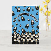 Het is Raining Nuns Kaart (Gele Bloem)