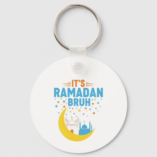 Het is Ramadan Bruh Moslim Ramadan Mubarak Eid Man Sleutelhanger (Voorkant)