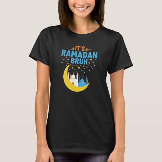 Het is Ramadan Bruh Moslim Ramadan Mubarak Eid Man T-shirt (Voorkant)