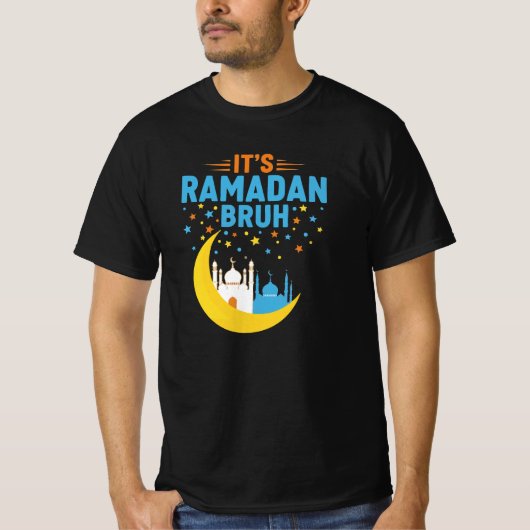 Het is Ramadan Bruh Moslim Ramadan Mubarak Eid Man T-shirt (Voorkant)