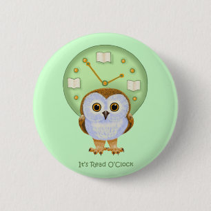 Het is Read O'Clock Ronde Button 5,7 Cm
