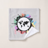 Het is reistijd bad handdoek (Wasdoekje)