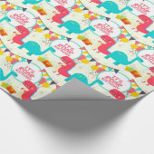 Het is Roar Birthday Dinosaurs Cadeaupapier (Hoek)