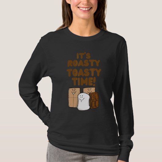 Het is Roasty Toasty Time Cute Smores Camping Camp T-shirt (Voorkant)