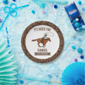 Het is Rodeo Time Cowboy verjaardag Papieren Bordje (Feest)