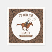 Het is Rodeo Time Cowboy verjaardag Servet (Voorkant)