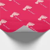 Het is Roos-tweekleppige voetafdrukken Verpakkings Cadeaupapier (Hoek)