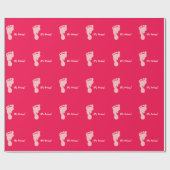 Het is Roos-tweekleppige voetafdrukken Verpakkings Cadeaupapier (Vlak)