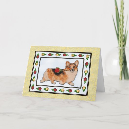 "Het is Rosie!" Het Wenskaart van Corgi Kaart (Voorkant)