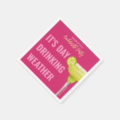 Het is Roze Aangepaste Bachelorette-drinkweer Servet (Hoek)