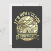 Het is Rum O'clock Ergens Grappige  Vakantie Kaart (Voorkant)