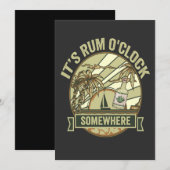 Het is Rum O'clock Ergens Grappige Vakantie Kaart (Voorkant / Achterkant)