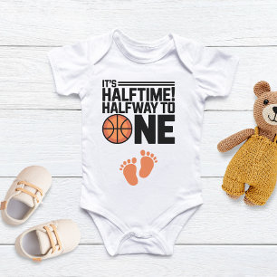 Het is rust! Basketbal sporten halve verjaardag  Romper