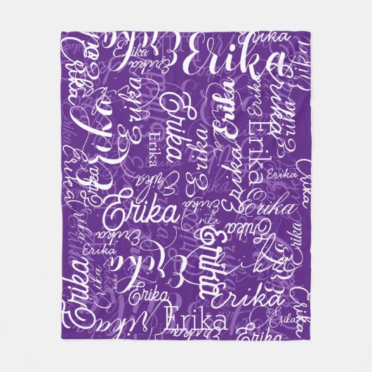 Het is Schattigee en Paarse Patterned 🤍 Fleece Deken (Voorkant)