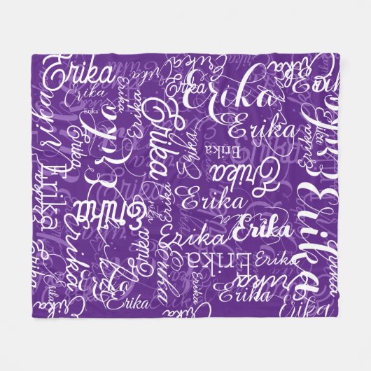 Het is Schattigee en Paarse Patterned 🤍 Fleece Deken (Voorkant (Horizontaal))