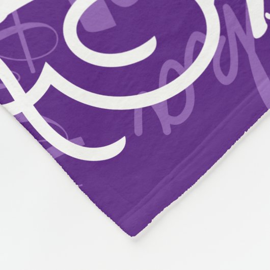 Het is Schattigee en Paarse Patterned 🤍 Fleece Deken (Hoek)