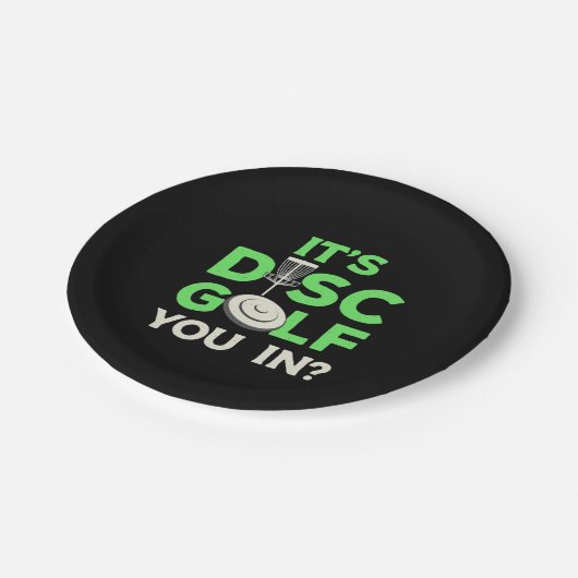 Het is Schijf Golf. Papieren Bordje (Gekanteld)