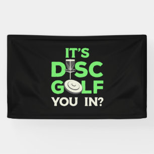 Het is Schijf Golf. Spandoek
