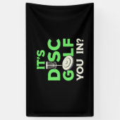 Het is Schijf Golf. Spandoek (Verticaal)