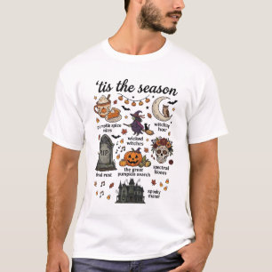 Het Is Seizoen Halloween Heks Pompoen Schedel_1 T-shirt
