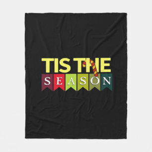 Het Is Seizoen Kerstmis Kerstman Grappig Trendy Fleece Deken