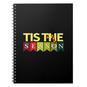 Het Is Seizoen Kerstmis Kerstman Grappig Trendy Notitieboek