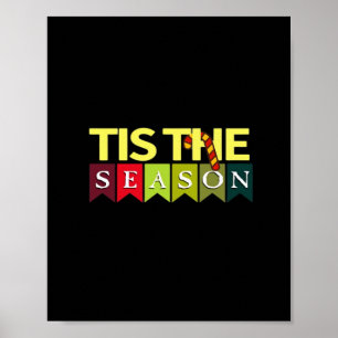 Het Is Seizoen Kerstmis Kerstman Grappig Trendy Poster