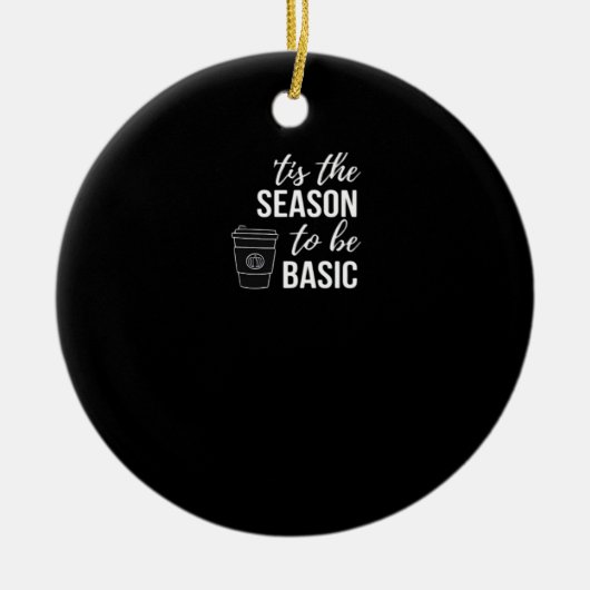 Het Is Seizoen Om Basis Te Hebben Keramisch Ornament (Voorkant)