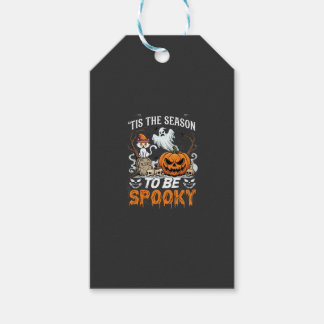 Het Is Seizoen Om Spooky Halloween Pompoen Geest T Cadeaulabel