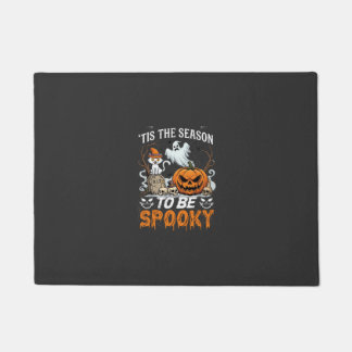 Het Is Seizoen Om Spooky Halloween Pompoen Geest T Deurmat