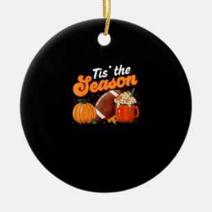 Het Is Seizoen Pompoen Kruiden Latte Halloween Her Keramisch Ornament