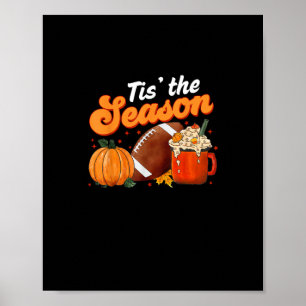 Het Is Seizoen Pompoen Kruiden Latte Halloween Her Poster
