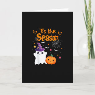 Het Is Seizoen Pompoen Retro Groovy Vintage Hallow Kaart