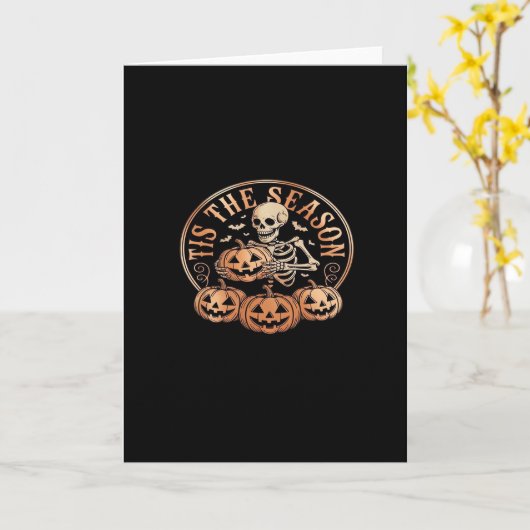 Het Is Seizoen Sneeuwscooter Rode Kledding Kaart (Gele Bloem)