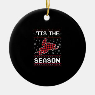 Het is Seizoen Voetbal Pompoen Herfst Thanksgiving Keramisch Ornament