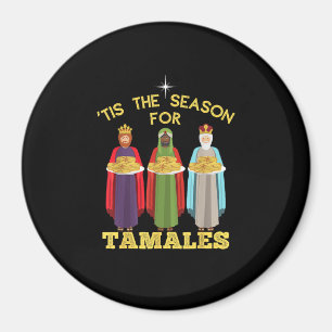 Het Is Seizoen Voor Grappige Mexicaanse Kerst-Tama Magneet
