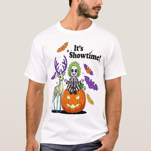 Het is Showtime Grappig Halloween T-shirt (Voorkant)