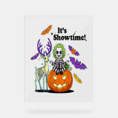 Het is Showtime Grappige Halloween Acryl Bord (Voorkant)