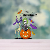 Het is Showtime Grappige Halloween Acryl Bord (Neutraal)