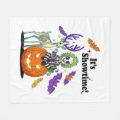 Het is Showtime Grappige Halloween Fleece Deken (Voorkant (Horizontaal))