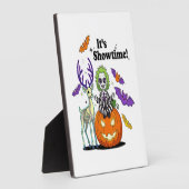 Het is Showtime Grappige Halloween Fotoplaat (Zijkant)