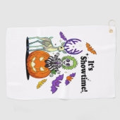 Het is Showtime Grappige Halloween Golfhanddoek (Horizontaal)