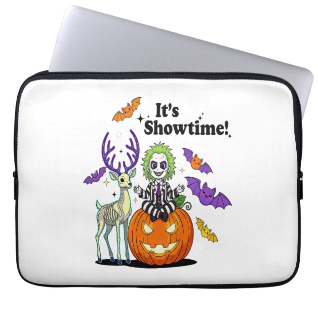 Het is Showtime Grappige Halloween Laptop Sleeve (Voorkant)